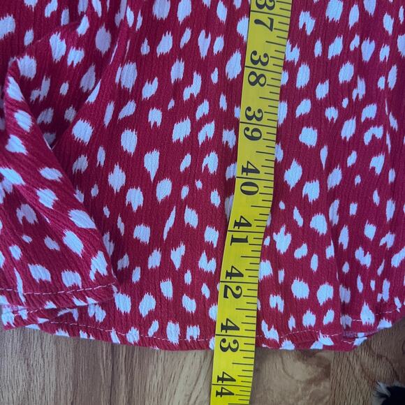 Since Then Holiday Guka Polka Dot Puff Sleeve Dress Size L - Picture 14 of 15
